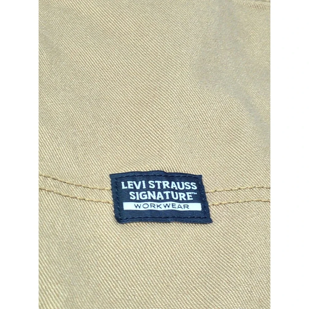 Levi Strauss Signature 44x30 Men's Cotton Carpenter Jeans American Khaki Relaxed